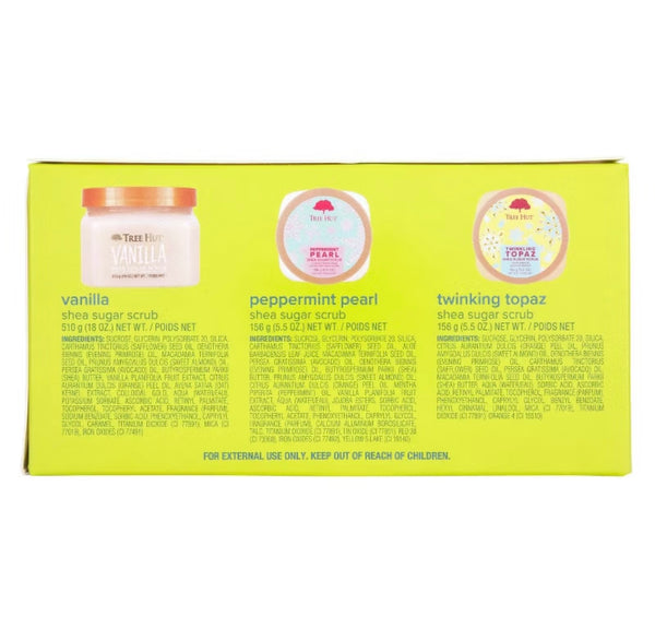Tree Hut Cheerful Charms Shea Sugar Scrub Gift Set - 3pc