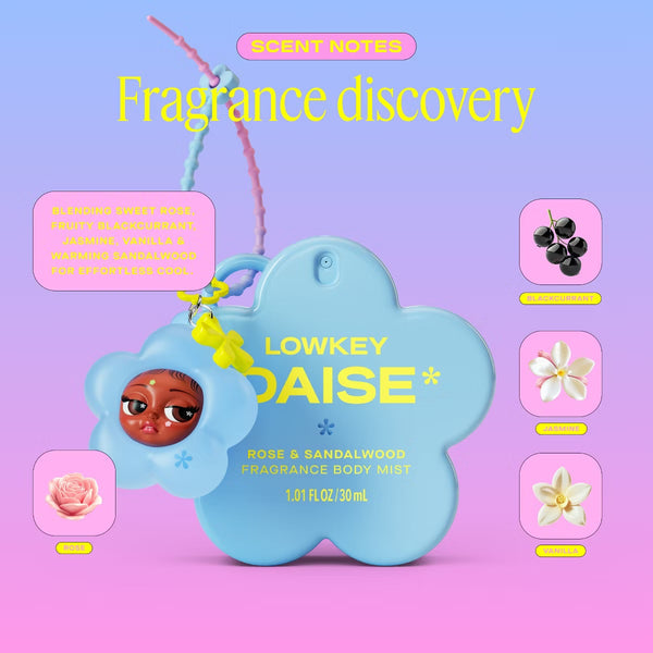 PREVENTA- DAISE Mini Body Mist + Charm - Lowkey - 1.01 fl oz