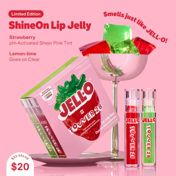 PREVENTA- JELL-O™ X TOWER 28 Lip Jelly Lip Gloss Gift Set