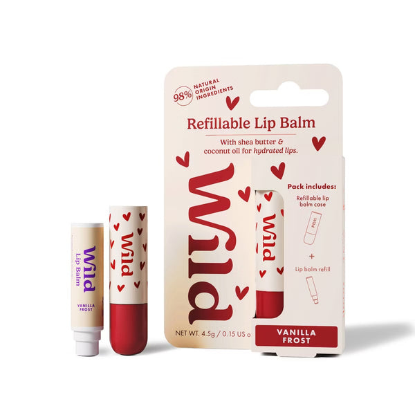 PREVENTA- Wild Cosmetics Heart Case Lip Balm Starter Kit - Vanilla Frost