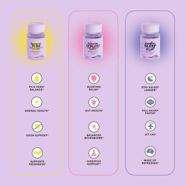 PREVENTA - Lemme Holiday Essentials Mini's Gift Set - Sleep Debloat Purr - 3ct