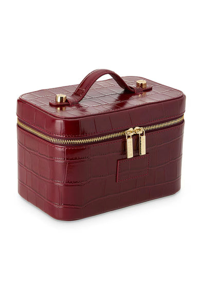 PREVENTA- Vanity Case in Burgundy Croc