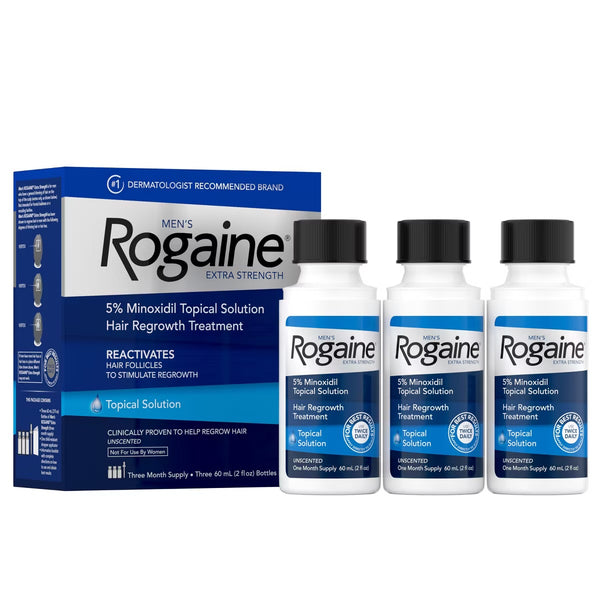 PREVENTA - Rogaine Men's Hair Treatment Solution - Trial Size - 2 fl oz/3pk