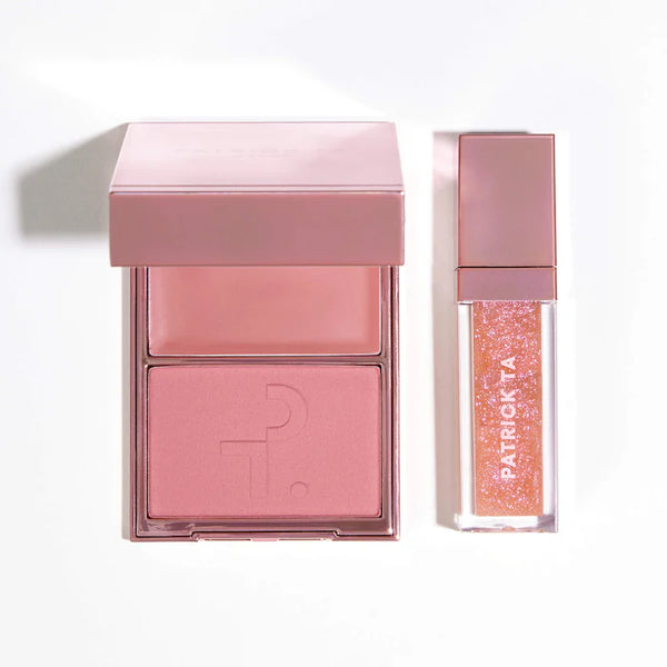 PREVENTA- Patrick's Glow and Gloss Set: Major Headlines Blush Duo and Plumping Lip Gloss Makeup Gift Set