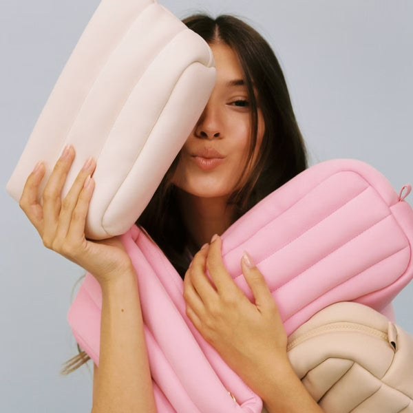 PREVENTA- Frasier Sterling Puffer Cosmetic Pouch - Coconut