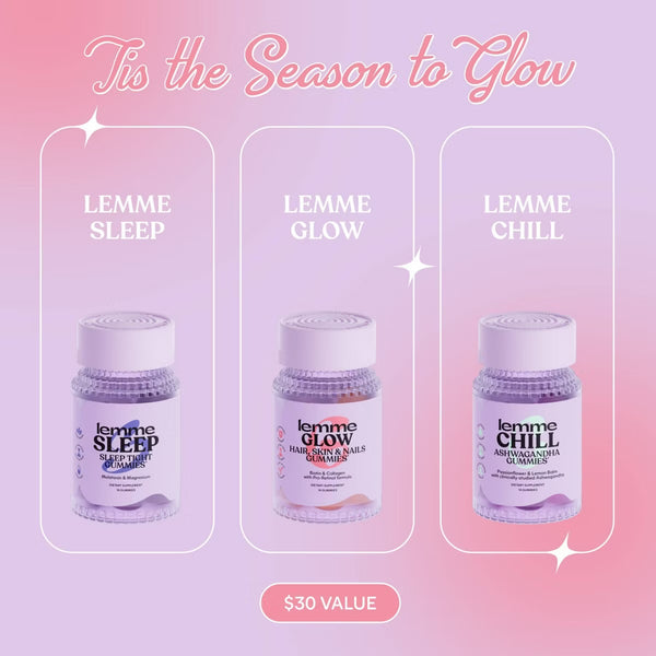 PREVENTA-Lemme Holiday Glow Up Mini's Gift Set - Sleep Glow Chill - 3ct