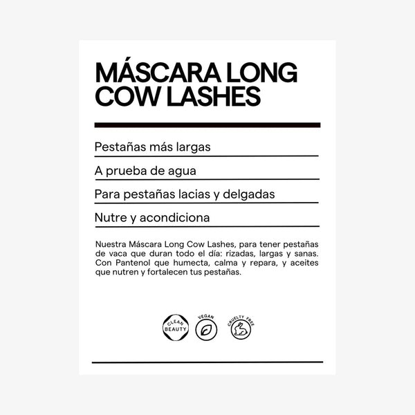 Máscara Long Cow Lashes waterproof alargadora