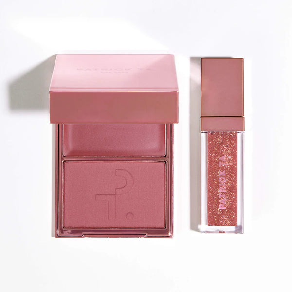 PREVENTA- Patrick's Glow and Gloss Set: Major Headlines Blush Duo and Plumping Lip Gloss Makeup Gift Set