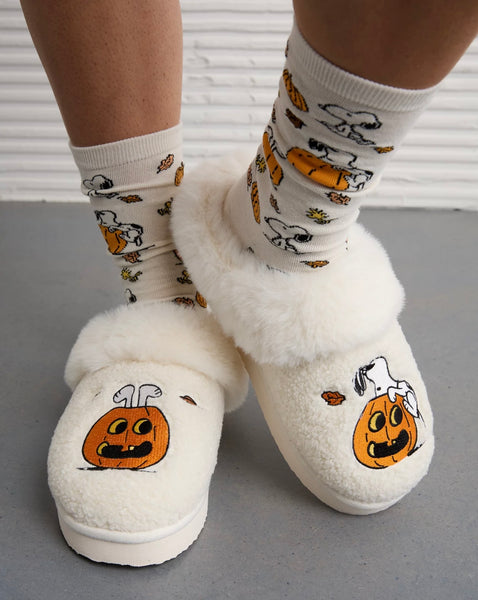 PREVENTA-AE Snoopy Pumpkin Scuff Slipper
