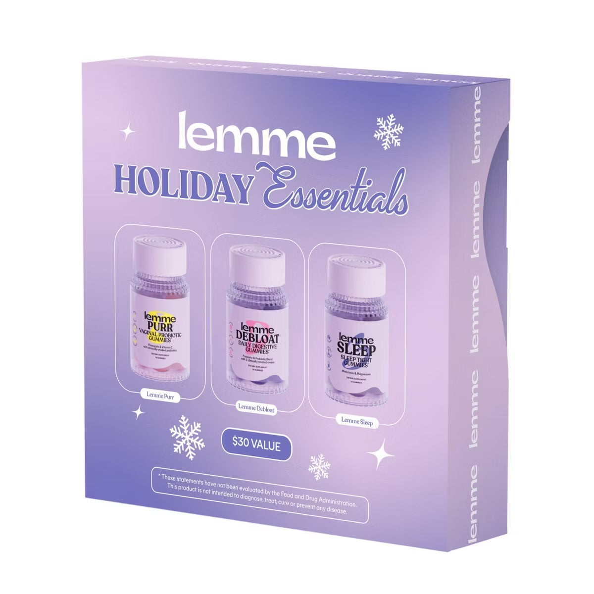 PREVENTA - Lemme Holiday Essentials Mini's Gift Set - Sleep Debloat Purr - 3ct