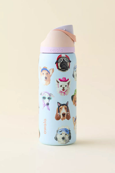 PREVENTA - Owala UO Exclusive Dog Collage FreeSip 32 oz Water Bottle