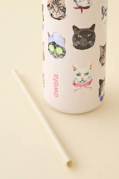 PREVENTA - Owala UO Exclusive Cat Collage FreeSip 32 oz Water Bottle