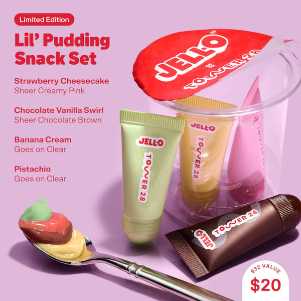 PREVENTA- JELL-O™  X TOWER 28 Lil' Pudding Mini Lip Softie Gift