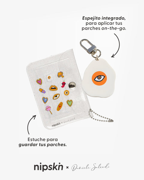 Eye-Conic Pimple Charm Pouch + Mirror Key Charm – Nipskin® X Daniela Salcedo