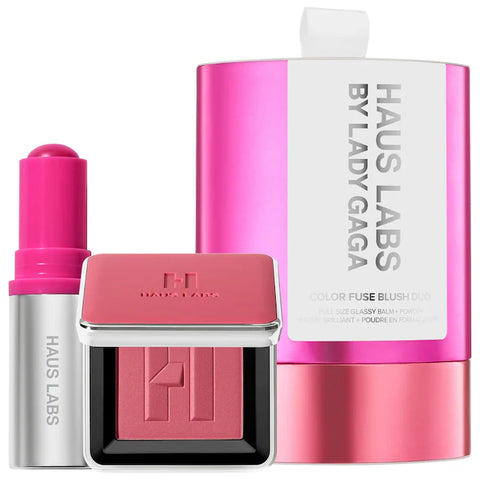 PREVENTA - Color Fuse Glassy Blush Balm Stick + Powder Blush Set