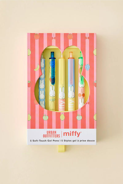 PREVENTA -  Miffy Fruitful UO Exclusive Soft-Touch Gel Pen Set