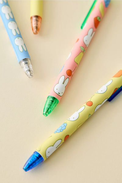 PREVENTA -  Miffy Fruitful UO Exclusive Soft-Touch Gel Pen Set