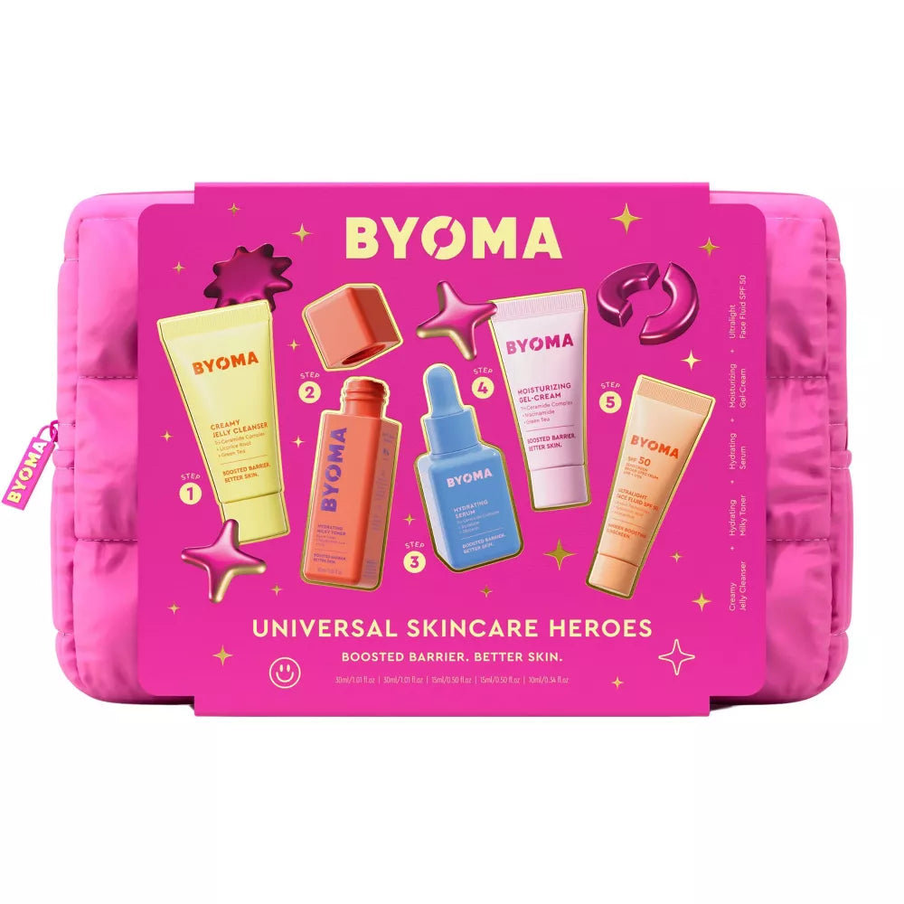 PREVENTA- BYOMA Barrier Boosting Heroes Toilety Bag with Branded Charms Skincare Gift Set - 5ct