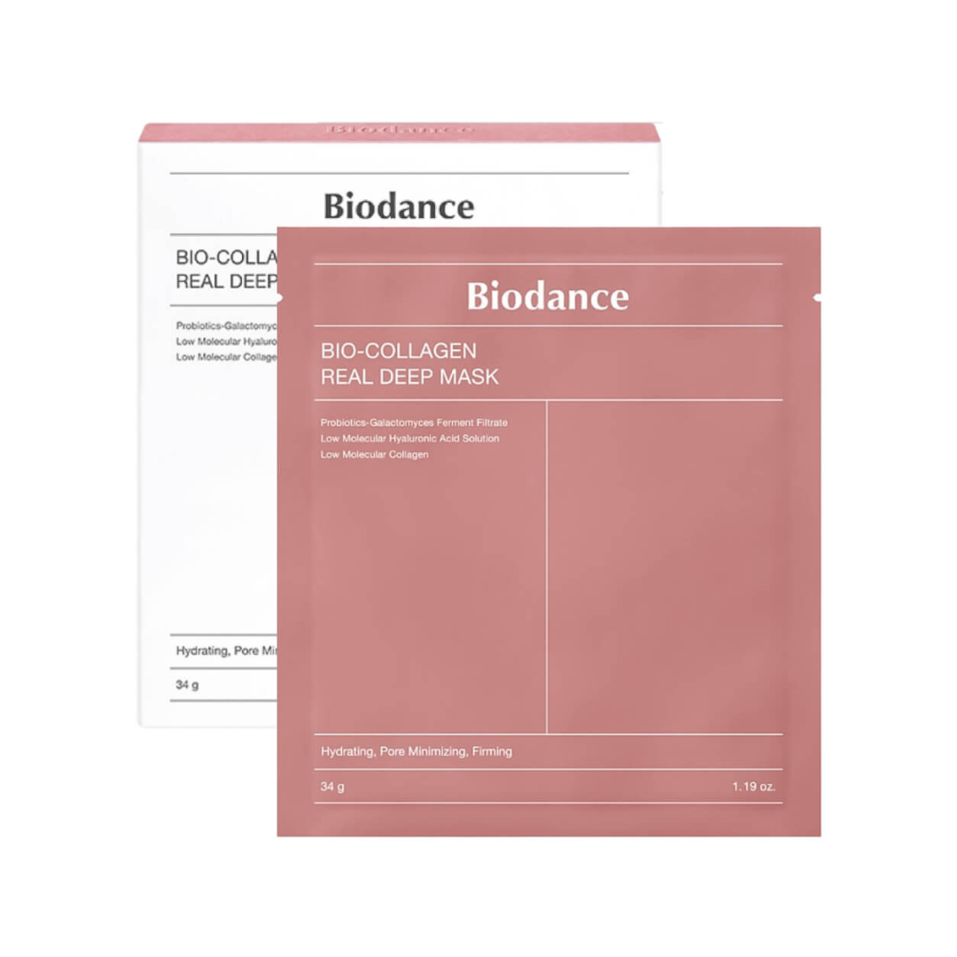 Bio Collagen Real Deep Mask - 4 PACK for Pore Minimizing & Firming Care
