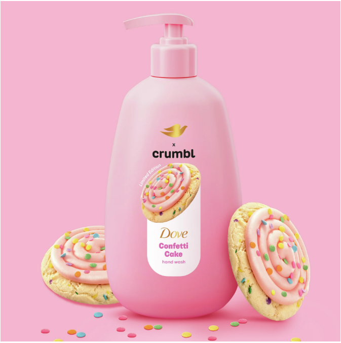 PREVENTA - Dove Crumbl Moisturizing Liquid Hand Wash Confetti Cake, 12 oz