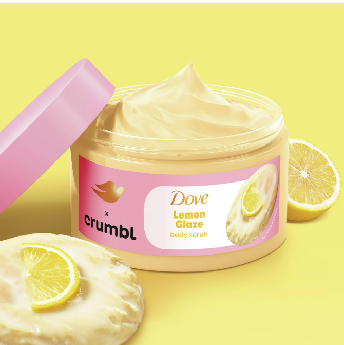 PREVENTA - Dove Crumbl Exfoliating Body Scrub Lemon Cookie, 15 oz