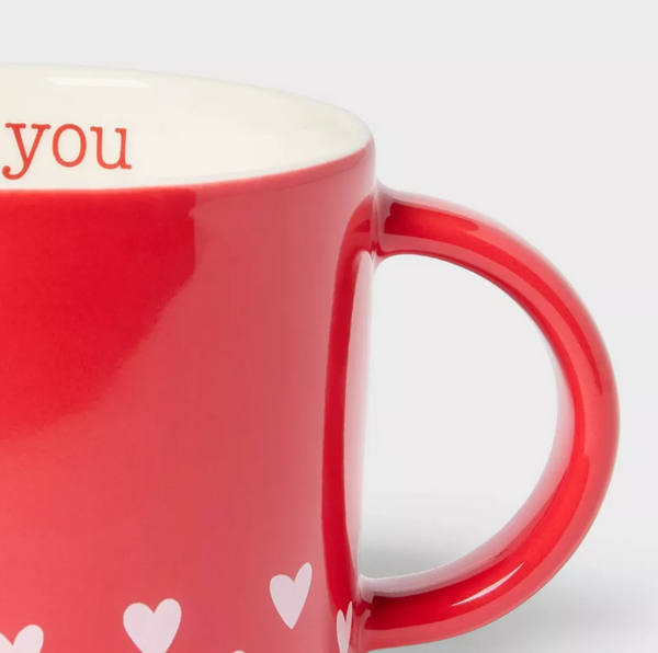 PREVENTA - Stoneware Love you Hearts Stacking Mug Red -  14oz
