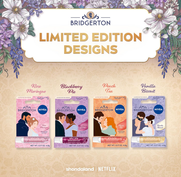 PREVENTA - NIVEA Rose Meringue Lip Balm, Nourishing Lip Care, Bridgerton Edition