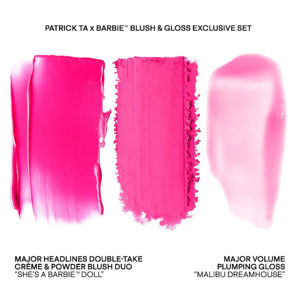 PREVENTA - Patrick Ta x Barbie™ Blush Duo and Lip Plumper Set