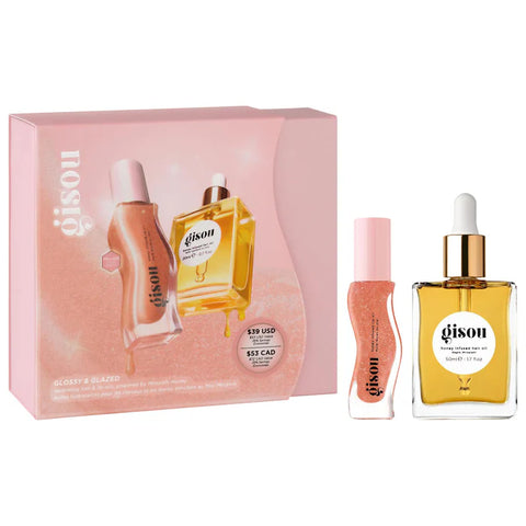 PREVENTA - Glossy & Glazed Hair & Lip Oil Gift Set