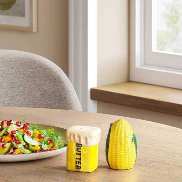 PREVENTA - Earthenware Corn/Butter Salt and Pepper Shaker Set - Room Essentials™