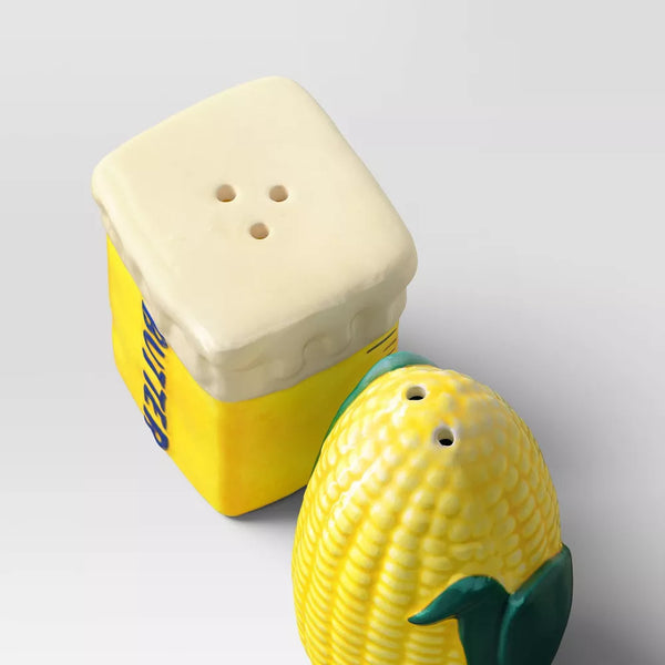 PREVENTA - Earthenware Corn/Butter Salt and Pepper Shaker Set - Room Essentials™