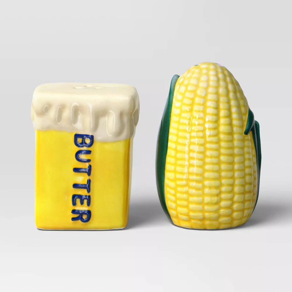 PREVENTA - Earthenware Corn/Butter Salt and Pepper Shaker Set - Room Essentials™