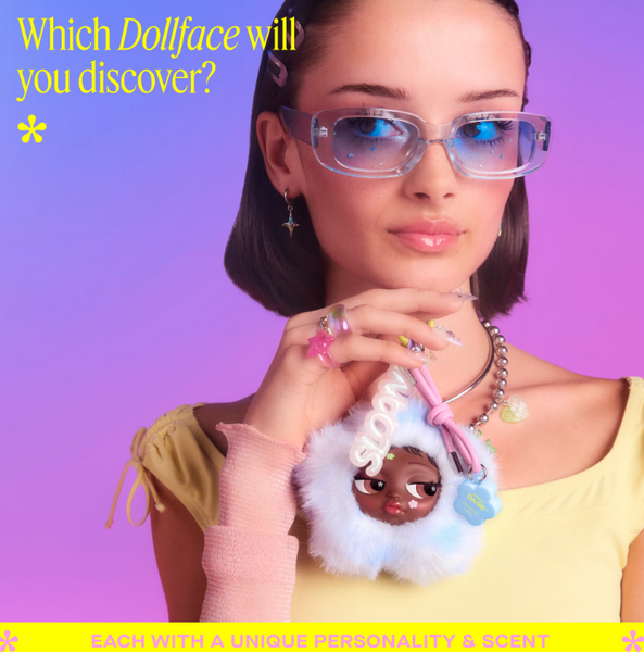 DAISE Blind Box Mystery Dollface Charm & Mini Solid Fragrance, 1 Set / Fragrance 1 g / 0.03 OZ