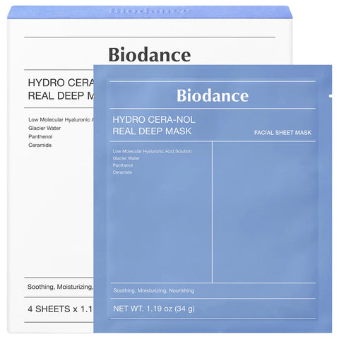Hydro Cera-nol Real Deep Mask - 4PACK for Dryness Relief & Redness Soothing