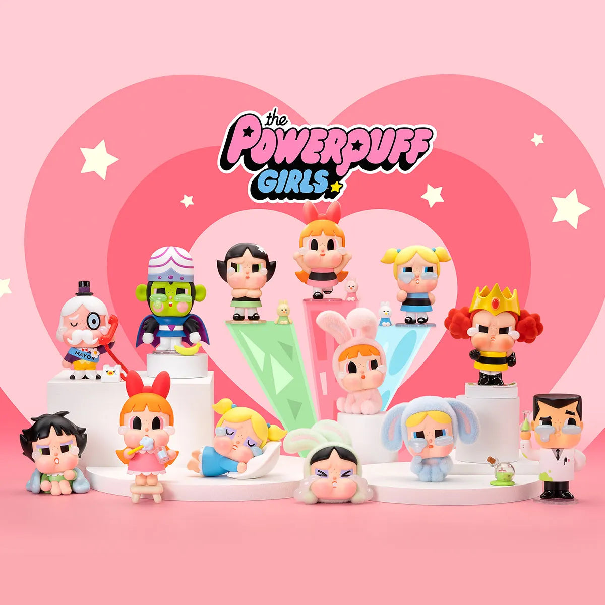 POP MART CRYBABY - Figuras de la serie Powerpuff Girls