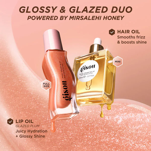 PREVENTA - Glossy & Glazed Hair & Lip Oil Gift Set