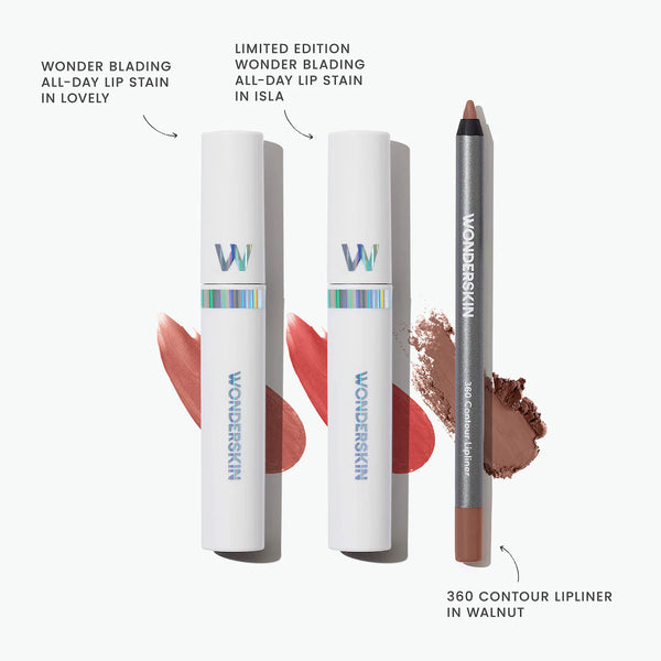 PREVENTA - Holiday Lip Stain and Lip Liner Trio Makeup Gift Set