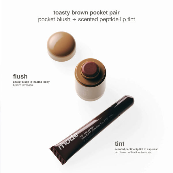 PREVENTA - Pocket Pair Limited Edition Lip + Cheek Set toasted teddy + espresso - a toasty brown pair